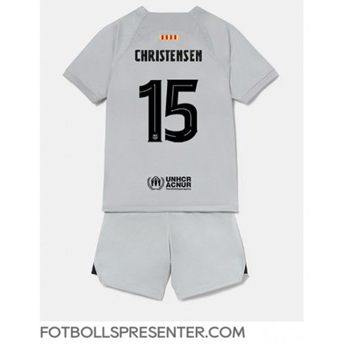 Barcelona Andreas Christensen #15 Tredje tröja Barn 2022-23 Kortärmad (+ korta byxor)